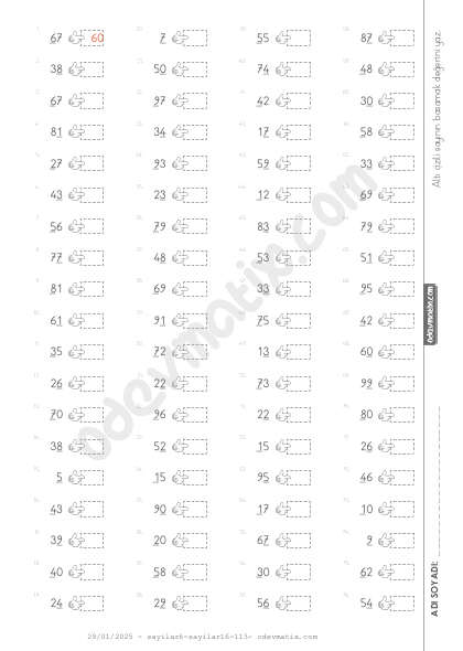 2.Sınıf Basamak Değerini Bulma