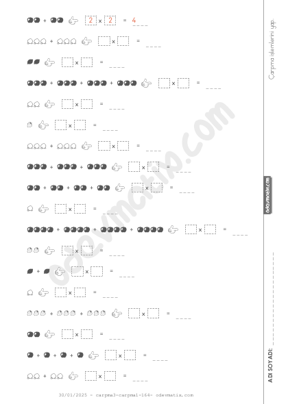2.Sınıf Şekillerle Çarpma