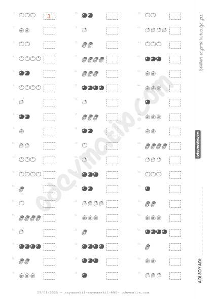 1.Sınıf 4'e Kadar Şekillerle Sayma