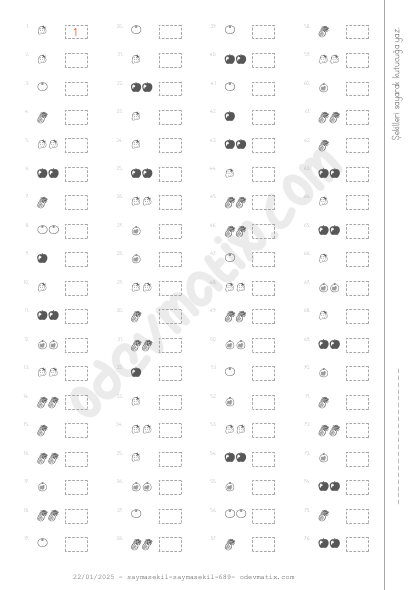 1.Sınıf 2'e Kadar Şekillerle Sayma