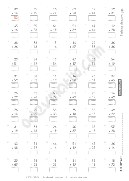 2.Sınıf Eldeli Toplama İşlemi