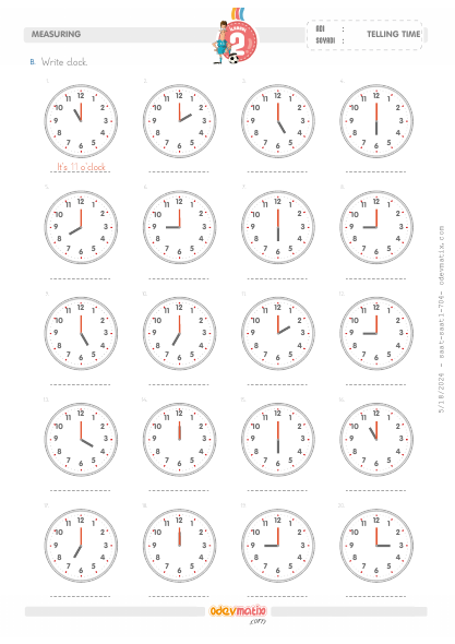 2.Grade Telling Clock