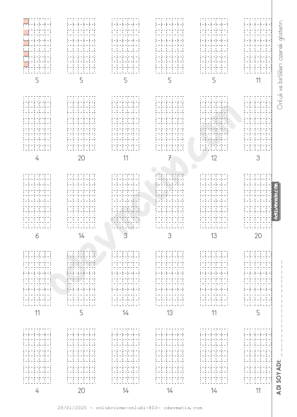 1.Sınıf Onluk ve Birlikleri Çizme