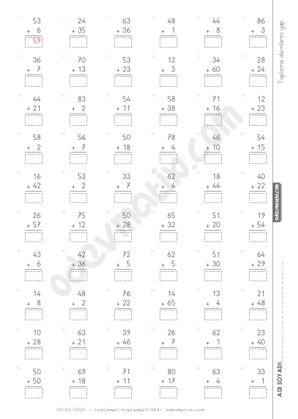 2.Sınıf Karışık Toplama İşlemi